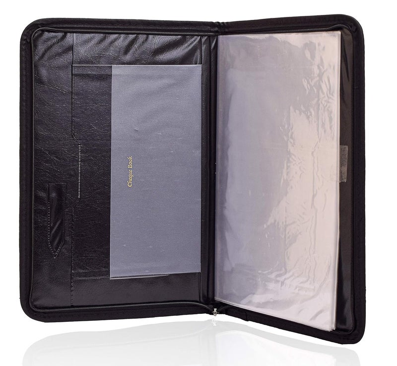 OFIXO File Folder Leatherette Material Professional File Folders for Certificates, Documents Holder, Card Holder, Cheque Book Holder with 20 Leafs (Size-B4, File Folder (Multi - Color LINE) - Image 4
