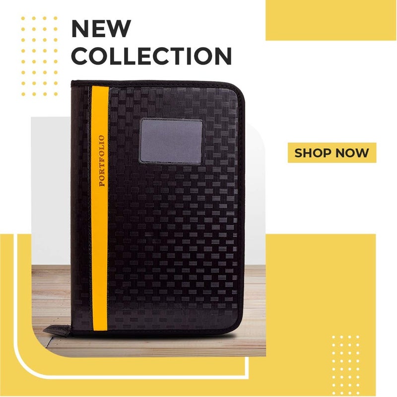 OFIXO File Folder Leatherette Material Professional File Folders for Certificates, Documents Holder, Card Holder, Cheque Book Holder with 20 Leafs (Size-B4, File Folder (Multi - Color LINE) - Image 2