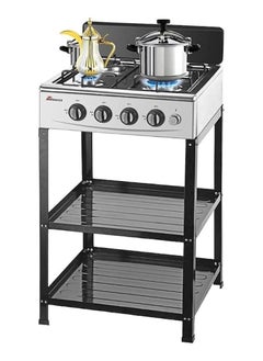 Generic 4 burner stove with 2 colored shelves MI-37357 