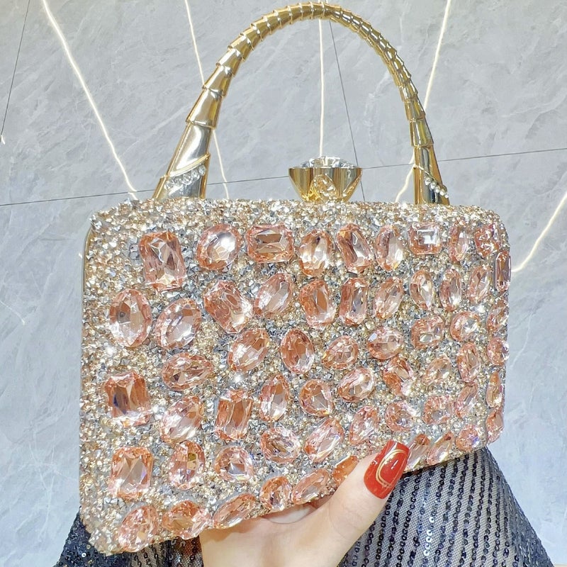Women's Sparkling Rhinestone Evening Handbag - Shoulder Crossbody Purse - Image 2