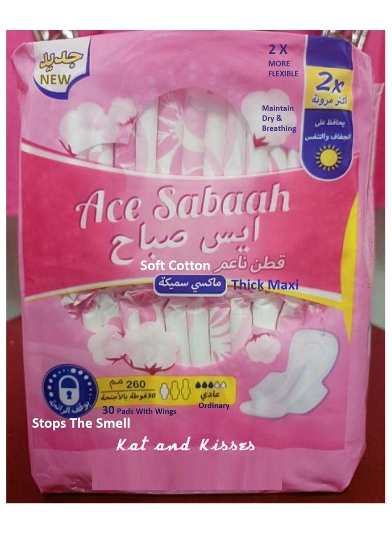 Ace Sabaah Sanitary Napkin With Wings 30 Pieces Pack