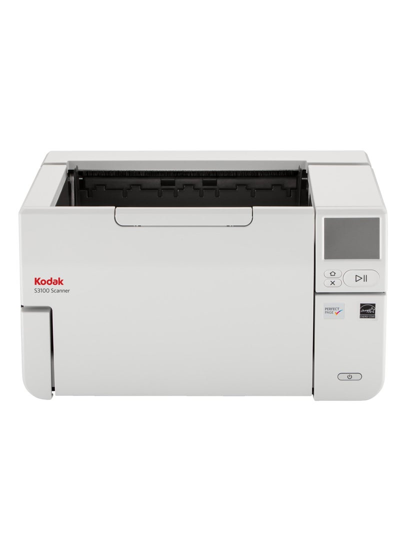 Kodak alaris Alaris S3100 High Speed Document Scanner 100 PPM 200 IPM Duplex 600 DPI, 45,000 Pages Daily Duty Cycle, 300 Sheet ADF, Onboard Image Processing, Perfect Page Technology, Intelligent Document Protection, Network & USB 3.2 Connectivity, Touchscreen Display, Professional Office Production Scanner for Corporate Banking Healthcare Government, TWAIN ISIS REST API Compatible, Model 8001802 - Image 1