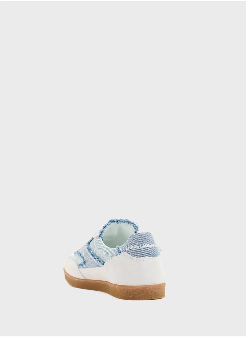 كارل لاغرفيلد Kandidate Lace Up Denim Mix Sneakers