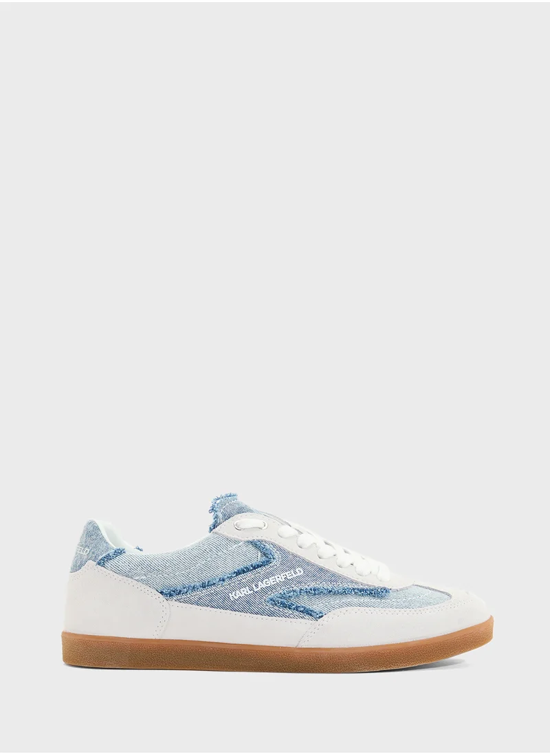 كارل لاغرفيلد Kandidate Lace Up Denim Mix Sneakers