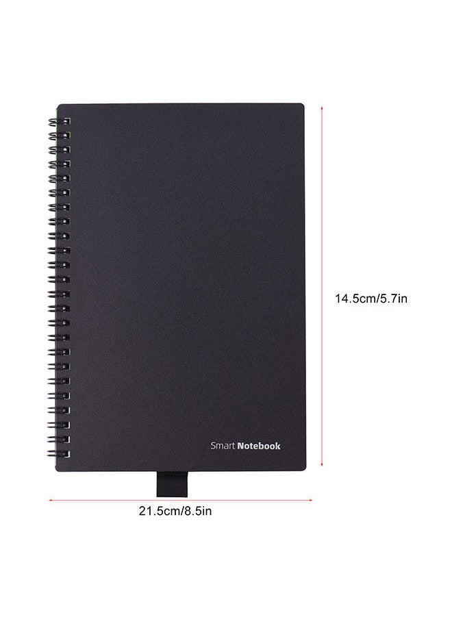 NIBEMINENT Reusable Smart Notebook Hardcover With Erasable Pen Black  - Image 3