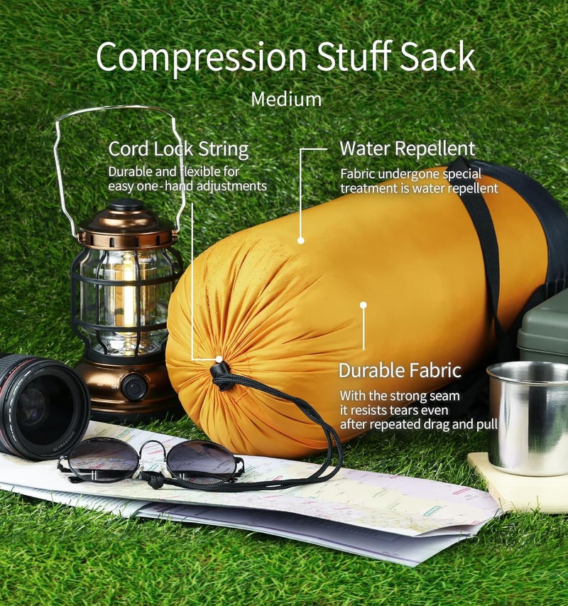 Litume Kompressionssack 6L, 8.5L, 10L, 13L, 16L, Leicht, Ultraleichter Kompakt mit Ripstop-Gewebe, 50% mehr Stauraum, für Schlafsack, mit Kordelzug für Camping, Rucksackreisen, Reisen (E638) - Image 5