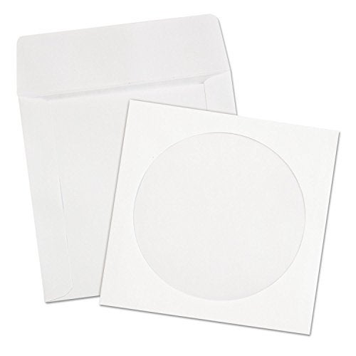 Quality Park Paper CD/DVD Sleeve, Ungummed, White, 4.825 x 5, 250 per Box, (62905) - Image 2