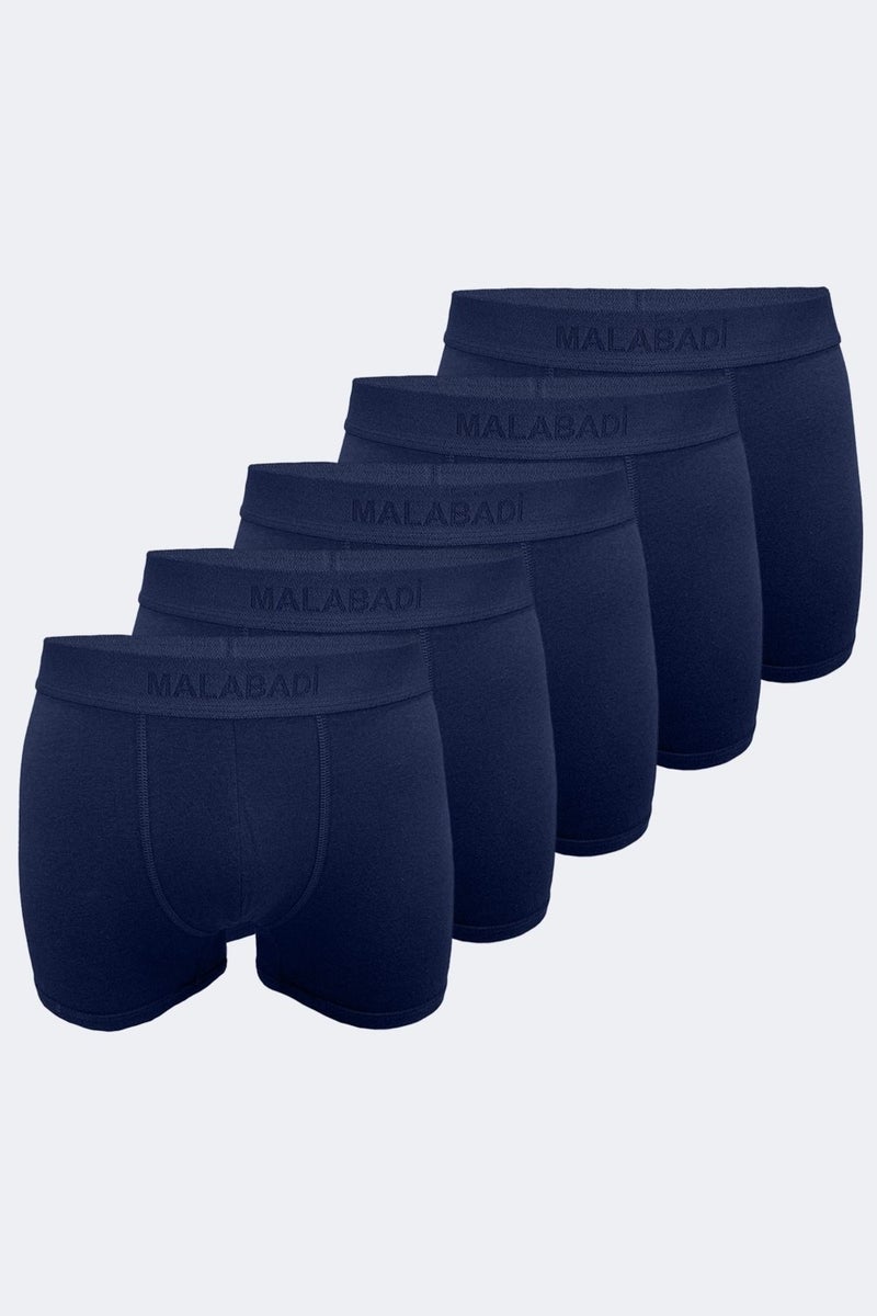 Malabadi Men's Navy Blue 5 Pack Milan Modal Boxer 014  - Image 1