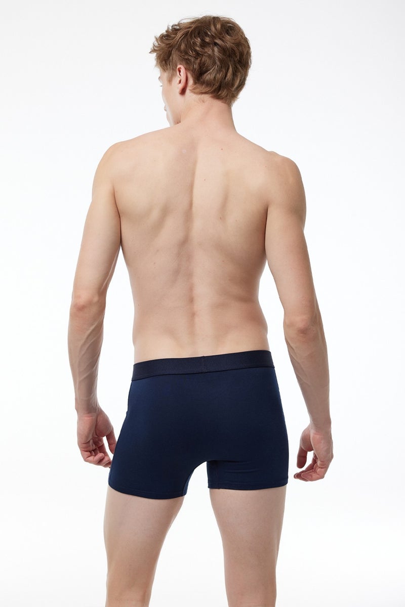 Malabadi Men's Navy Blue 5 Pack Milan Modal Boxer 014  - Image 4