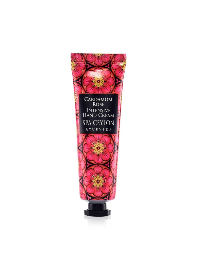spa ceylon SPA CEYLON CARDAMOM ROSE Intensive Hand Cream | Revitalizing | Vitamin-Rich | 100% Vegetarian | Suitable for all skin types 
