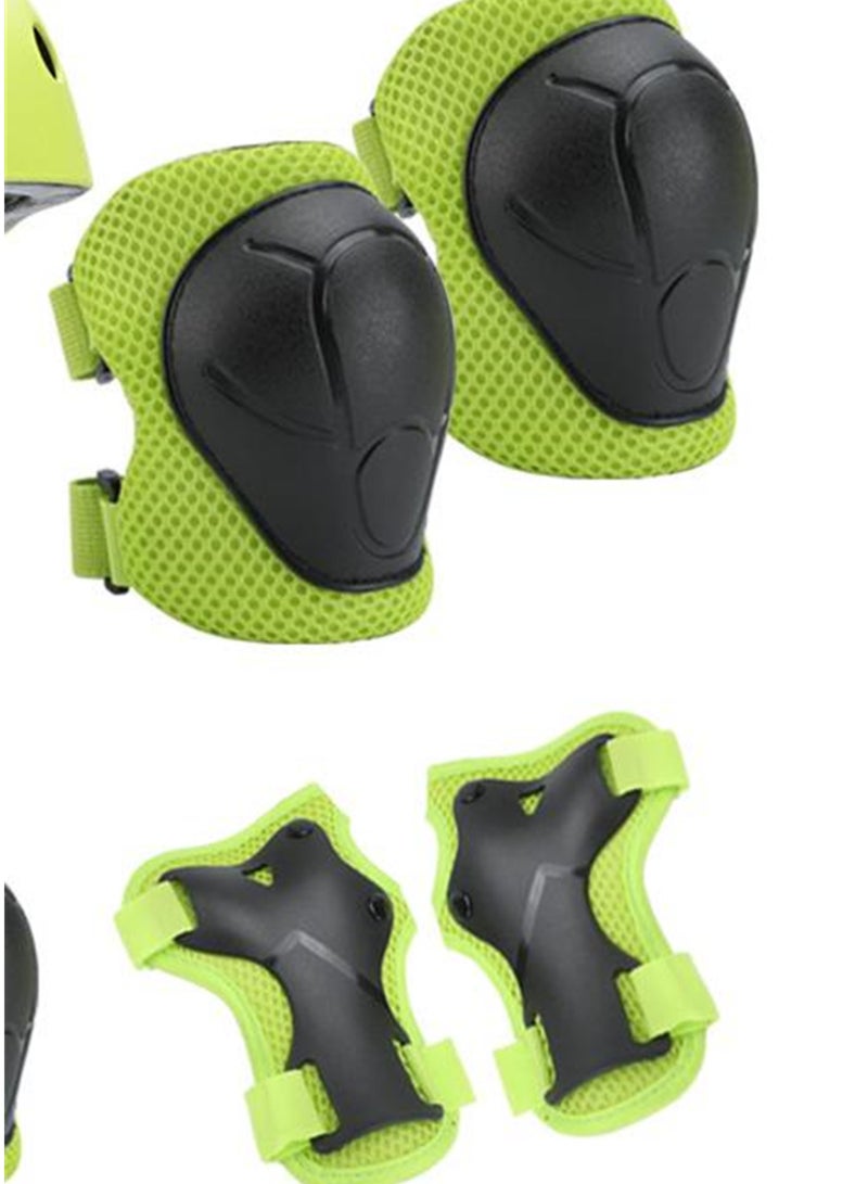Seven-piece set of children's protective gear sports protective gear knee pads elbow pads helmet protective gear - Image 3