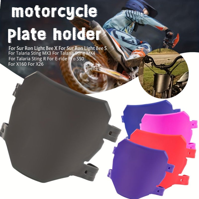 Universal Front Number Plate Red PP Material For Electric Dirt Bike Compatible With Surron Talaria E Ride Pro Stark Varg And Super73 - Image 1