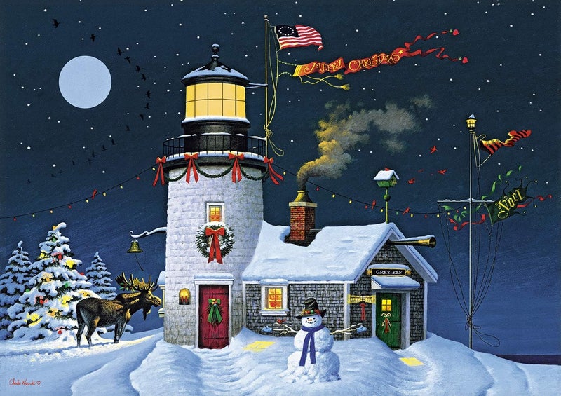Buffalo Games - Charles Wysocki - Take Out Window - 300 Piece Jigsaw Puzzle for Adults -Challenging Puzzle Perfect for Game Nights - Finished Size is 21.25 x 15.00 - Image 1