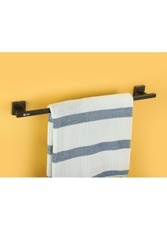 iSTAR iSTAR Stainless Steel Square Towel Stand/Towel Rod/Towel Holder for Bathroom Cloth Hooks Hanger Door Wall Bedroom Bathroom Robe Hooks Rail for Hanging (Antique Black)  - Image 1
