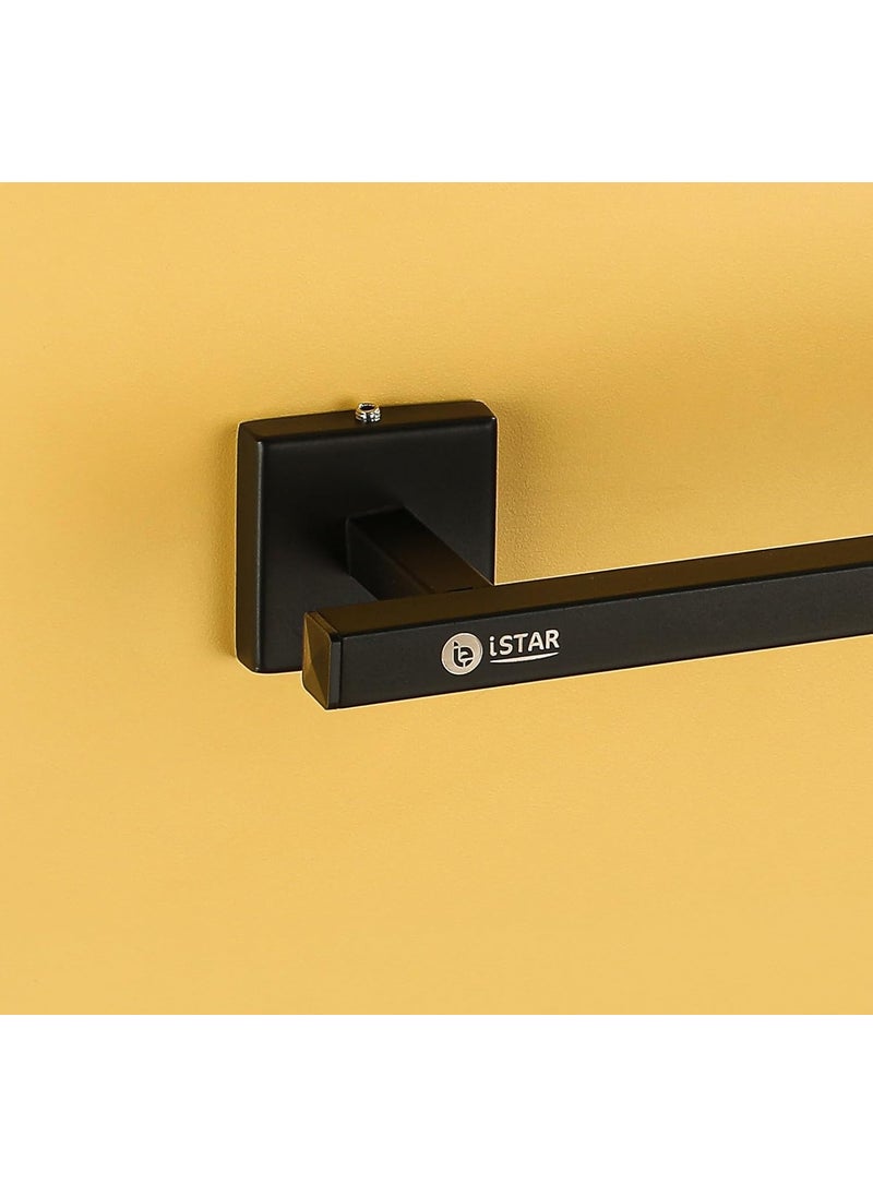 iSTAR iSTAR Stainless Steel Square Towel Stand/Towel Rod/Towel Holder for Bathroom Cloth Hooks Hanger Door Wall Bedroom Bathroom Robe Hooks Rail for Hanging (Antique Black)  - Image 2