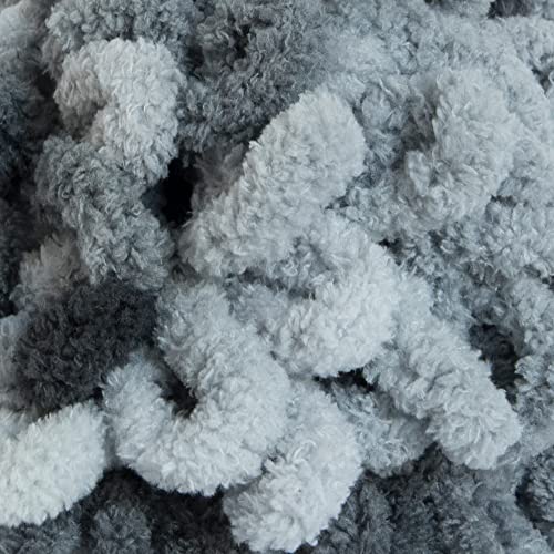Bernat Alize Blanket-EZ Super Soft Looped Yarn for Beginners, Hand Knitting- No Needles or Hooks Needed, Slate Grays, 2 Pack - Image 3