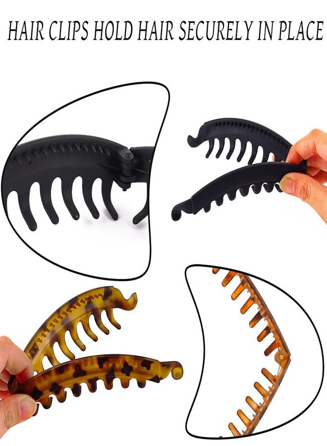 Outyua Banana Clip Large Banana Hair Clips for Women Tortoise Clips for All Hair Types - Image 5
