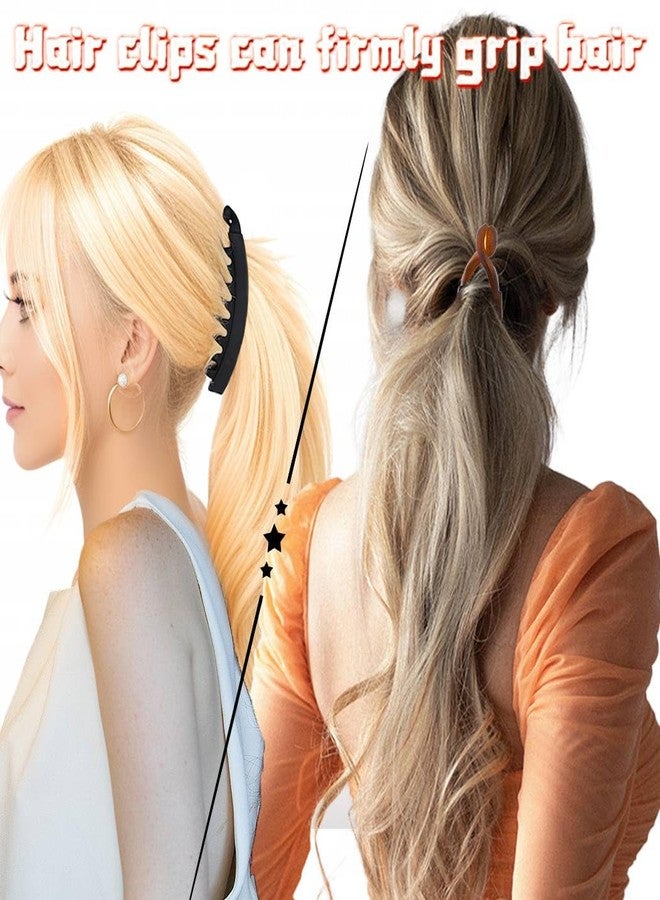 Outyua Banana Clip Large Banana Hair Clips for Women Tortoise Clips for All Hair Types - Image 4