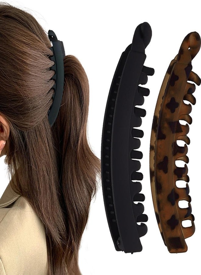 Outyua Banana Clip Large Banana Hair Clips for Women Tortoise Clips for All Hair Types - Image 1