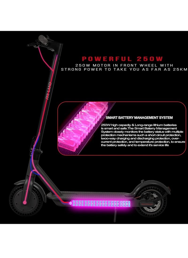 Smart Electric Scooter with Waterproof Li-Ion Battery| Pro Scooter with 3-Level Speed| 250W Motor, Top Speed 25km/h, 3-Month Battery Warranty