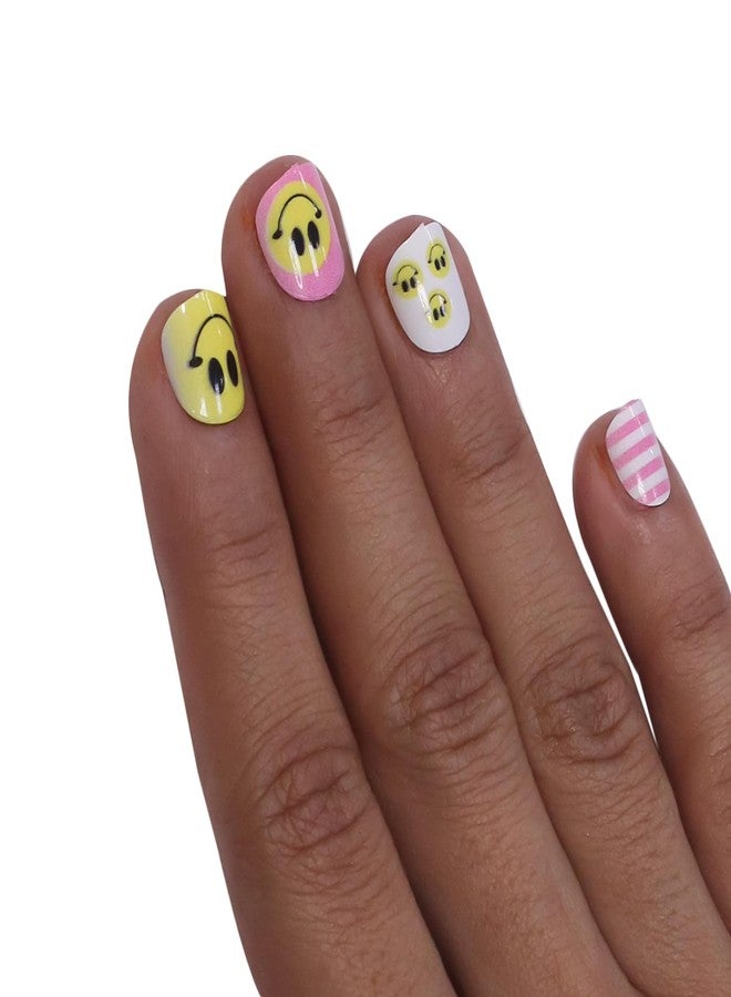 Beromt Press On Nails Beautiful Printed Multicolor Nails For Children With Printed Design - BFN39KN - Image 2
