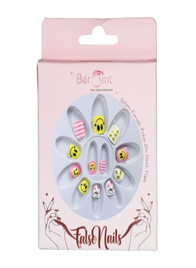Beromt Press On Nails Beautiful Printed Multicolor Nails For Children With Printed Design - BFN39KN - Image 4