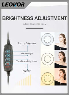 LEOKOR 6" Led Ring Fill Light Set,Strong Clamp and Desktop Bracket Video Light,Suitable for Computer Video Conference and Live Broadcast  - Image 5