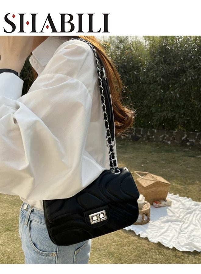 SHABILI Women's Versatile Shoulder Bag, Ladies PU Leather Crossbody Bag Side Bag Sling Bag Carry Bag, Daily Commuting Satchel Bag Handbag Phone Bag Tote Bags Clutch Bag Small Bag for Girls, College Students - Image 1