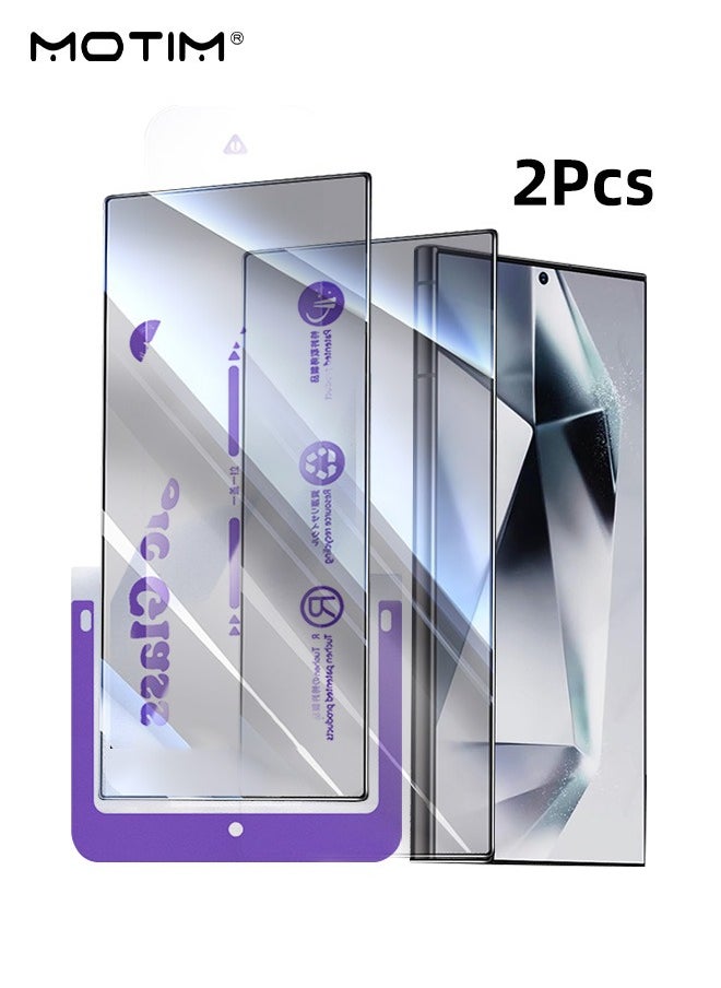 Motim 2 Set Samsung Galaxy S24 Ultra Screen Protector with Easy Install Tray, HD Clear Protective Tempered Glass Film, Support Fingerprint ID, MLT Grade Protection, Ultra Tough Scratch Resistant Bubble Free Accessory  - Image 1