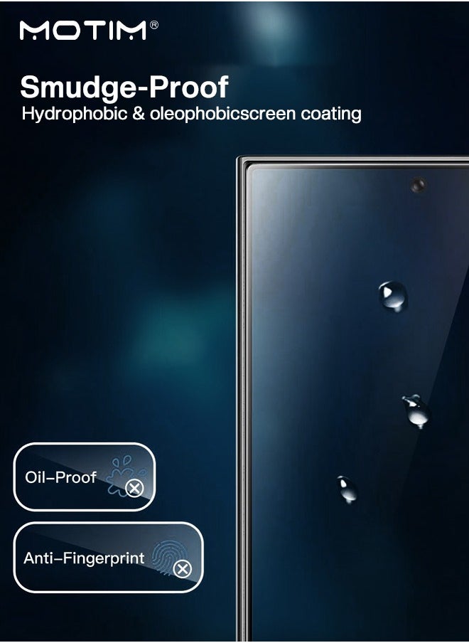 Motim 2 Set Samsung Galaxy S24 Ultra Screen Protector with Easy Install Tray, HD Clear Protective Tempered Glass Film, Support Fingerprint ID, MLT Grade Protection, Ultra Tough Scratch Resistant Bubble Free Accessory  - Image 3