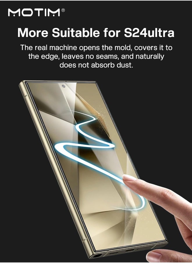 Motim 2 Set Samsung Galaxy S24 Ultra Screen Protector with Easy Install Tray, HD Clear Protective Tempered Glass Film, Support Fingerprint ID, MLT Grade Protection, Ultra Tough Scratch Resistant Bubble Free Accessory  - Image 5