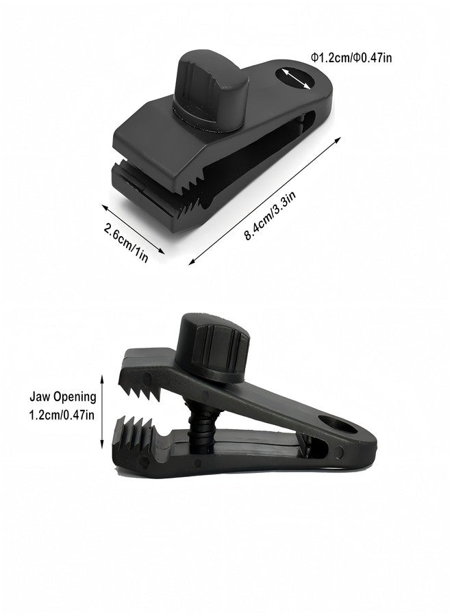 Langaelex 12pcs Heavy Duty Tarp Clips with Lock Grip - Windproof Tent Clamps for Camping, Canopies, Pool Covers, Reusable Multi-Purpose Clips - Image 2