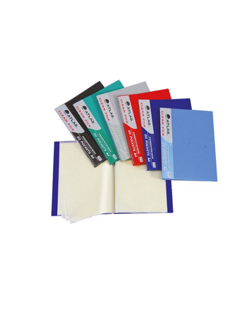 ATLAS - 20-Pocket Display Book Assorted Colours - Image 1