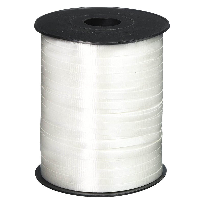 ZOOYOO 500 Yards White Crimped Curling Ribbon Balloon String Roll Balloon Curling Ribbon for Decoration Balloon Accessories