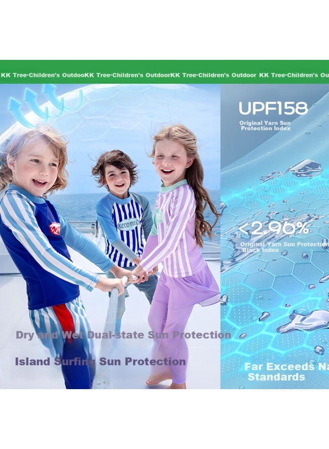 Kocotree Kk Tree Children's Swimwear Girls Split Swimsuit Class A Boys And Girls Swimming Long Sleeve Sunscreen Middle And Large Children's Swimwear - Image 2