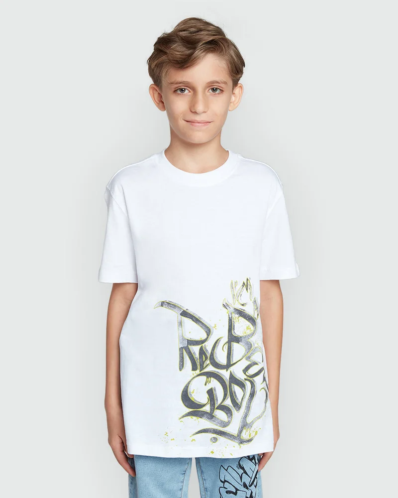 Ovs Boys’ White Tee – Modern Graphic Style