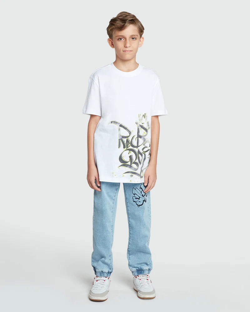 Ovs Boys’ White Tee – Modern Graphic Style