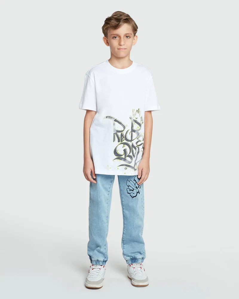 Ovs Boys’ White Tee – Modern Graphic Style