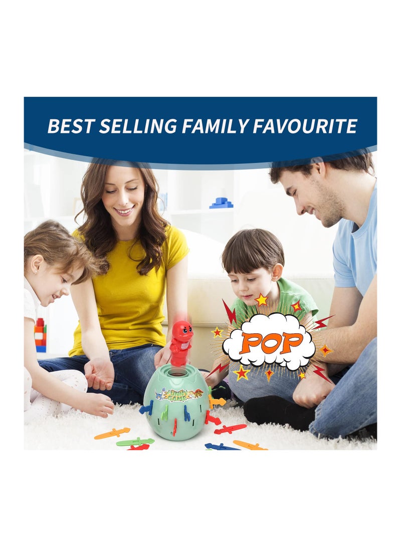 SYOSI Pop Up Kids Game, Dinosaur Action Board Game Family Fun Activity Preschool Children's Game Classic Board Game Toddler Action Game or 3 4 5 6 7 8 9 10 11 Year Old Boys Girls Children Toddlers - Image 4
