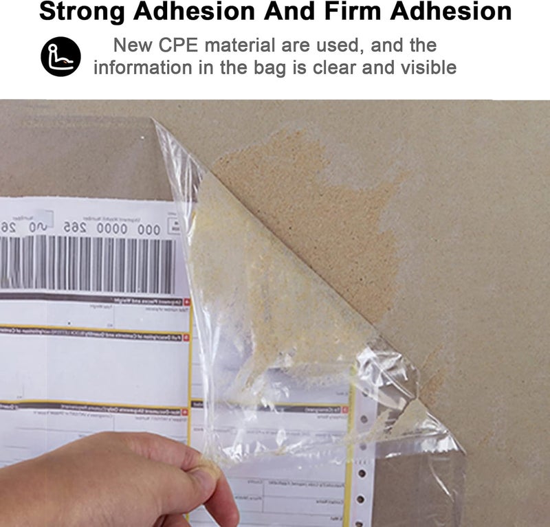 NefLaca 6" x 9" shipping label sleeves, 100Pcs Shipping Label Envelopes with Self-Adhesive Peel & Seal, Packing Slip Envelope Pouches for Invoices & Packaging - Image 5