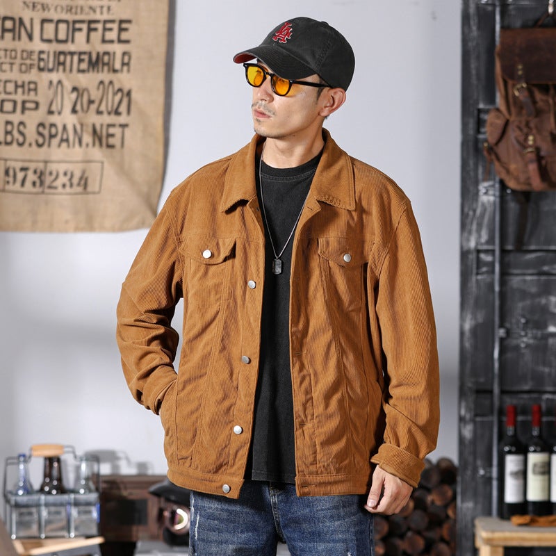 Denim Jacket Men'S Trendy Brand Street Loose Clothes Retro Style Personalized Jacket Men'S Dark Jacket For Men