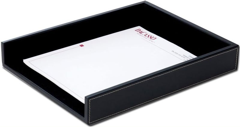 Dacasso مجموعة مكتب دكاسو الجلد الأسود الريفي 3 قطع - Image 3