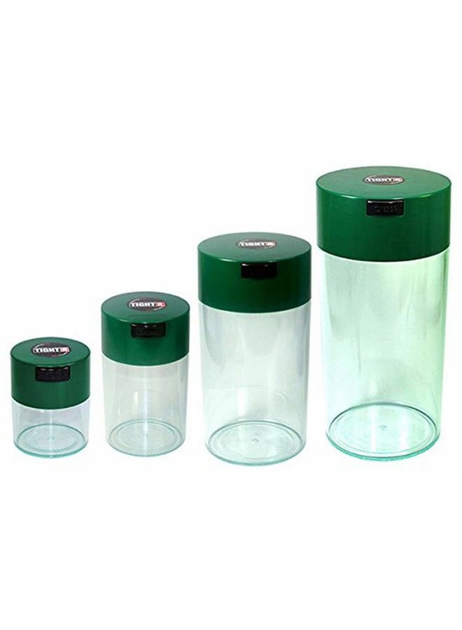 TIGHTPAC America, Inc. Vacuum Sealed airtight containers, 29-Liter to 2.35-Liter, Green/Clear, 4 Piece - Image 1