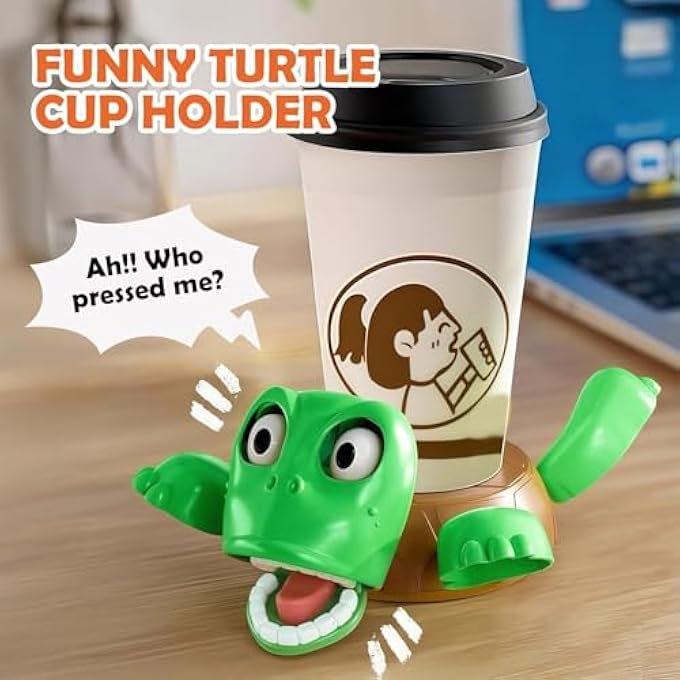 ليموس حامل أكواب على شكل سلحفاة مضحكة لطاولة القهوة، حامل مشروبات على شكل حيوان لطيف للمكتب والمنزل والأطفال والبالغين، حامل أكواب لطاولة القهوة، الإمارات العربية المتحدة - Image 3
