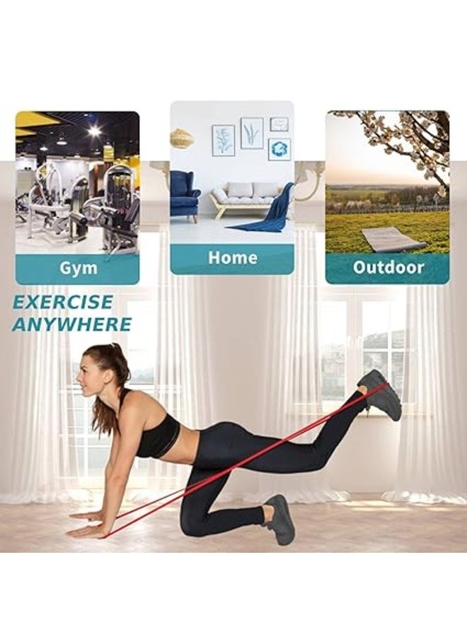 Lordex Resistance Bands for Legs and Butt, Exercise Bands Set Booty Bands Workout Bands Hip Bands Wide Sports Fitness Bands Stretch Resistance Loops Band Anti Slip Elastic  - Image 4