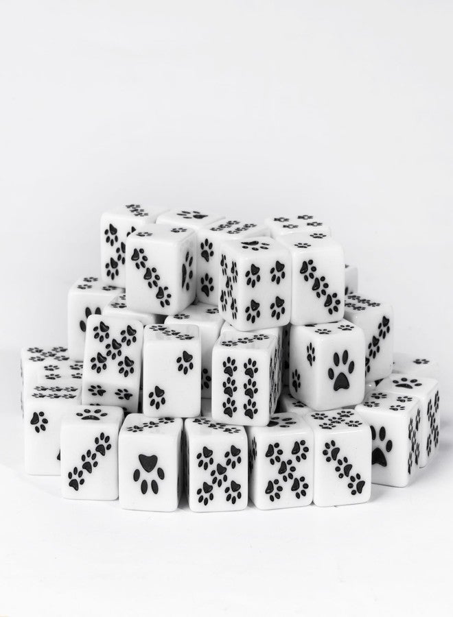 HDdais 10 Piece 16mm D6 Dice Set, Cat's Paw Six Sides Standard Dice 6 Sided Dice for DND PRG Wow Tabletop Games or Teaching Math - Image 4