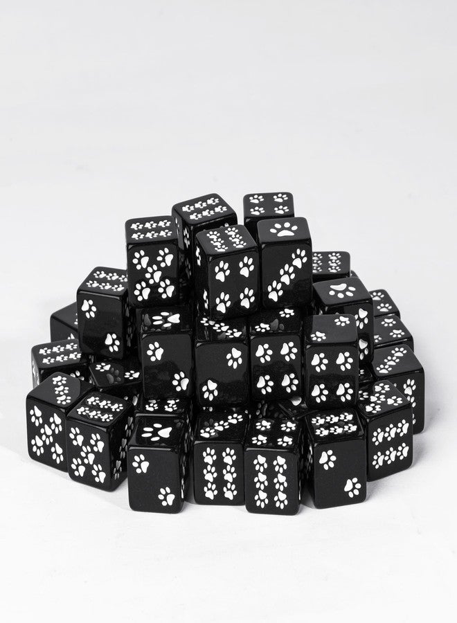 HDdais 10 Piece 16mm D6 Dice Set, Cat's Paw Six Sides Standard Dice 6 Sided Dice for DND PRG Wow Tabletop Games or Teaching Math - Image 5