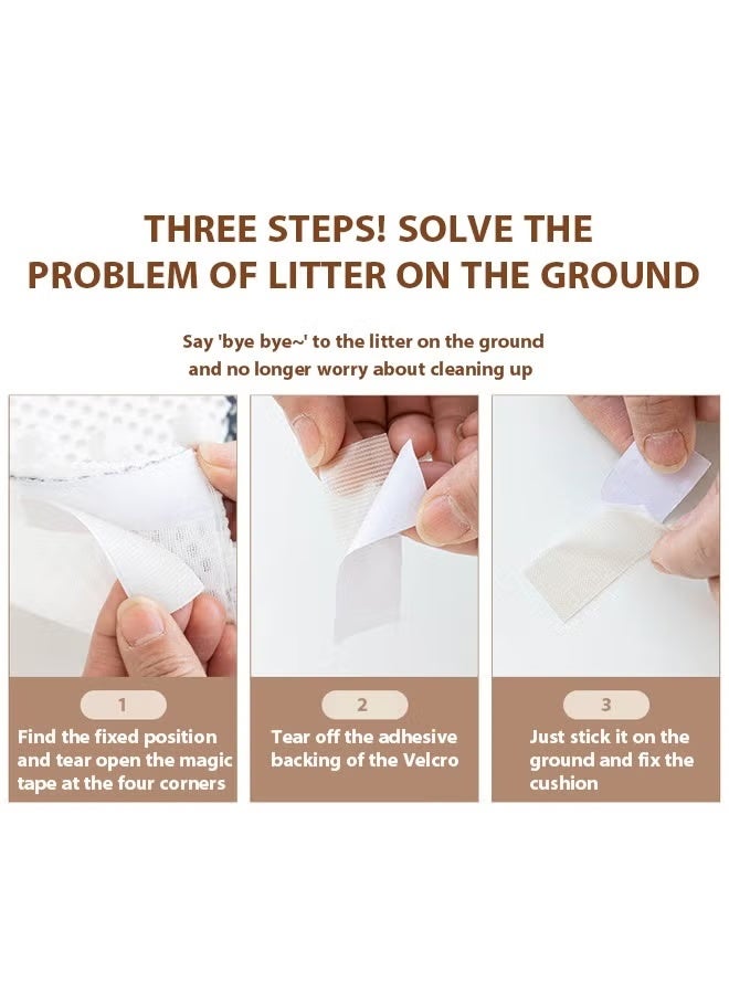 Cat Litter Mat Litter Trapping Mat,Large Litter Box Mat, Dual-Layer Cat Litter Mat, Non Slip Waterproof Urine Proof Cat Litter Box Mat for Floor,Paw-Friendly Rub Foot Pad, Thickened Cat Litter Mat for Scatter Control, Keep the Floor Clean,Cat Supplies,50*80CM - Image 5