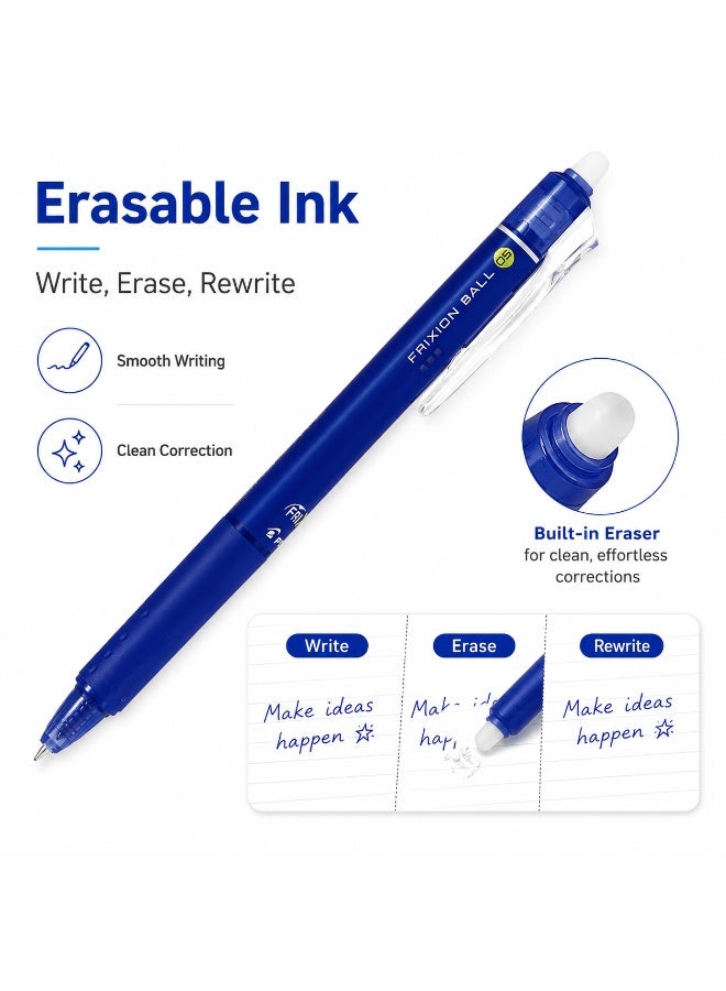 PILOT FriXion Ball Knock Erasable Gel Pen LFBK-23EF-L, 0.5 mm, Blue, Gel Ink, 1 pen for schoolwork - Image 3