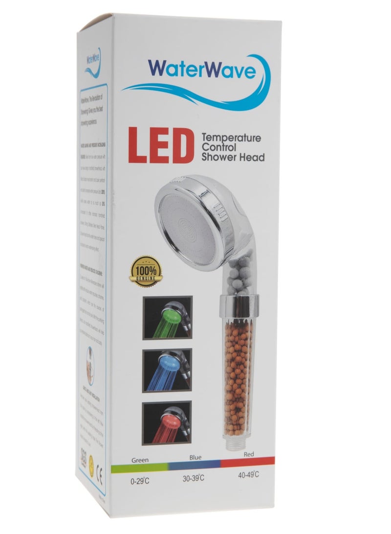 WaterWave Stainless Steel Led Temperature Control Shower Head - Image 1